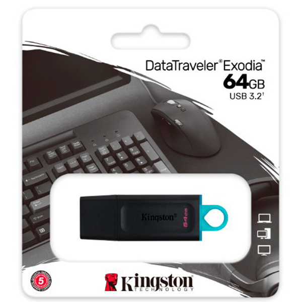 Pen Drive Kingston Datatraveler Exodia 64Gb Usb 3.2