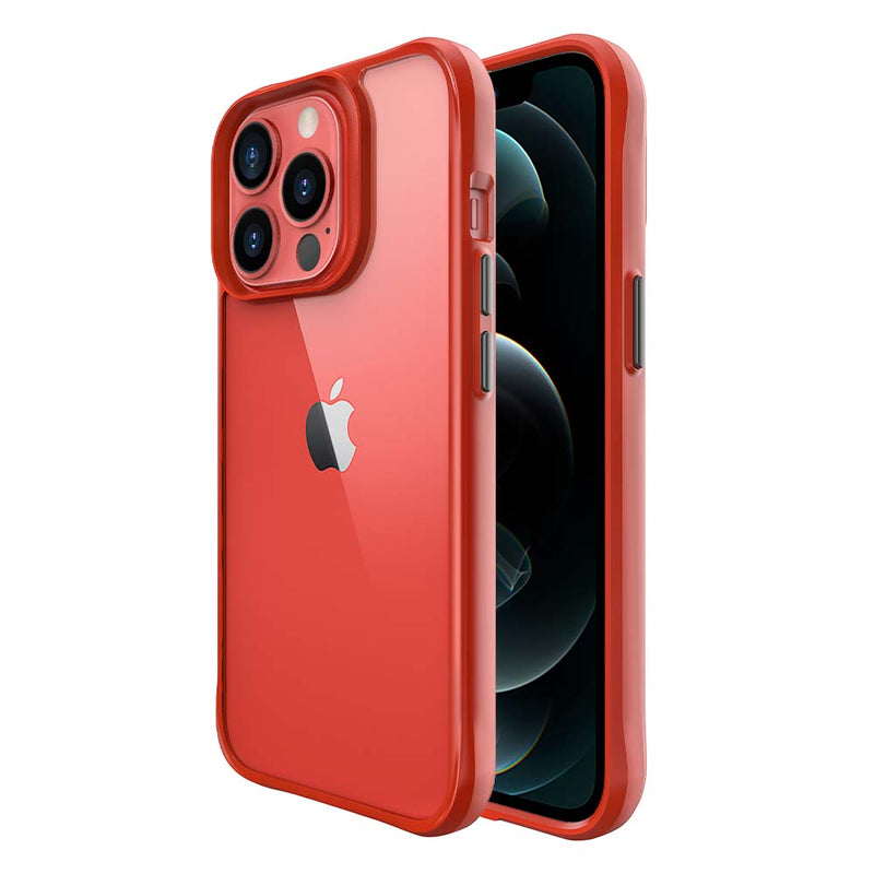 Clarity Case Transparente Com Vermelho Para Iphone 13 Pro Max