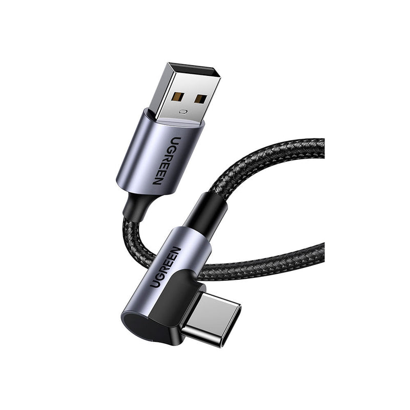 Cabo USB / USB-C Ugreen 3A US284 1M 90 Graus Preto