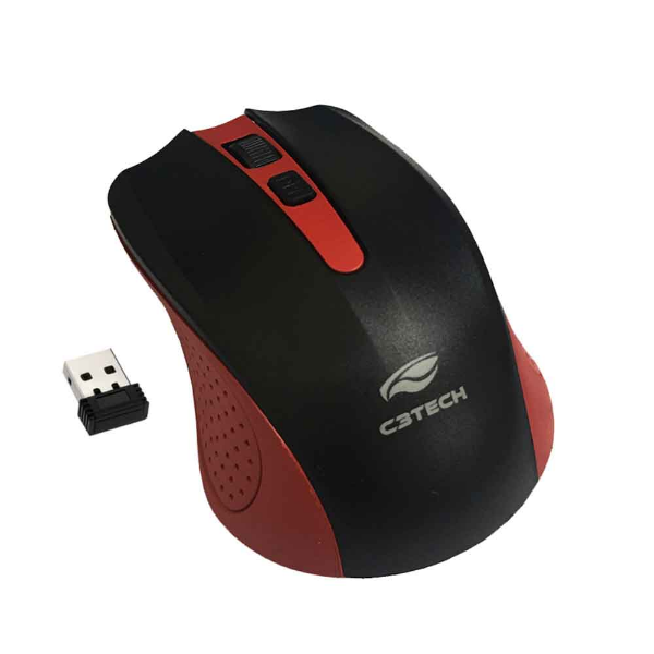 Mouse Sem Fio C3Tech M-W20RD Vermelho