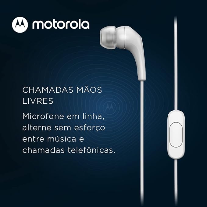 Fone de ouvido Motorola Earbuds 2-S BRANCO