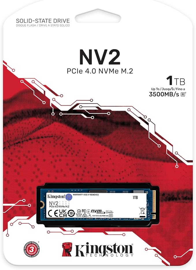 SSD NVME 1TB Kingston NV2 GEN4 3500MB/s