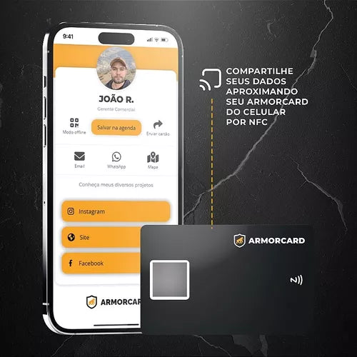Cartao de Visita Digital Armorcard Preto Gorila