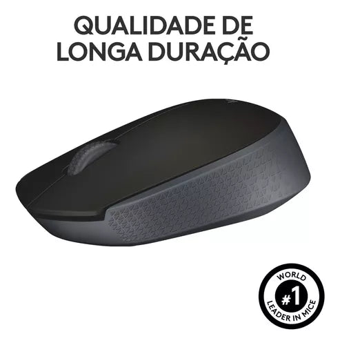 Mouse sem fio Logitech M170 - Preto