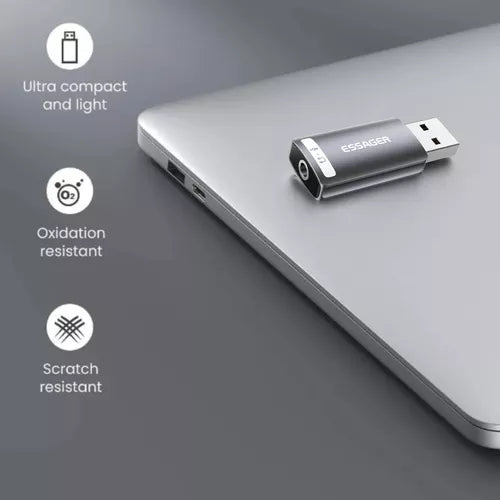 Placa de Som Externa USB Essager P3