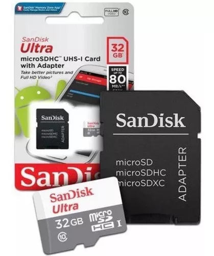 Cartão de Memoria 32GB Sandisk Classe 10 100MB/s