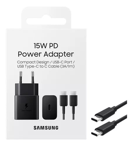 Carregador de parede SAMSUNG 15w c cabo USB-C EP-T1510